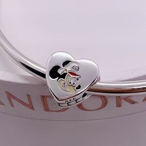 Pandora Disney Cruise Line Captain Minnie Heart Charm Pendant S925 Sterling